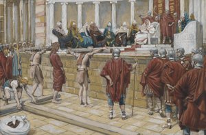 El juicio en el Gabbatha, ilustración de La vida de Nuestro Señor Jesucristo, 1886-94