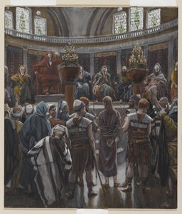 El juicio de la mañana, ilustración de La vida de Nuestro Señor Jesucristo, 1886-94 de James Jacques Joseph Tissot