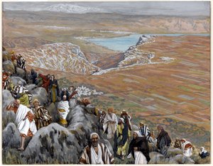 El pueblo busca a Cristo para hacerlo rey, ilustración para La vida de Cristo, c.1886-94 de James Jacques Joseph Tissot