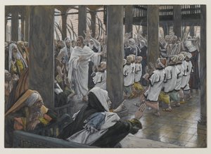 La procesión en el templo, ilustración de La vida de Nuestro Señor Jesucristo, 1886-94