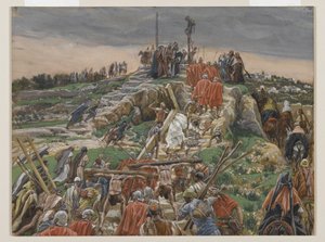 La procesión acercándose al Calvario, ilustración de La vida de Nuestro Señor Jesucristo, 1886-94 de James Jacques Joseph Tissot