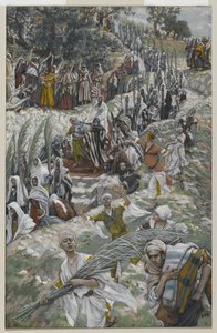 La procesión en el monte de los Olivos, ilustración de La vida de nuestro Señor Jesucristo, 1886-94 de James Jacques Joseph Tissot