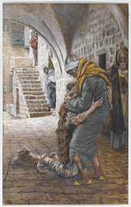 El regreso del hijo pródigo, ilustración para La Vida de Cristo, c.1886-96