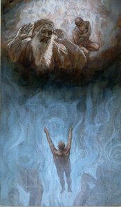 El Rico en el Infierno, ilustración de La Vida de Cristo, c.1886-94 de James Jacques Joseph Tissot