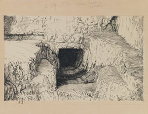 La Piedra Redonda vista desde el exterior, ilustración de La Vida de Nuestro Señor Jesucristo de James Jacques Joseph Tissot