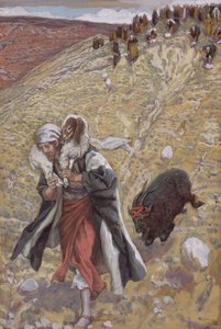 El chivo expiatorio, ilustración de La Vida de Cristo, c.1886-94 de James Jacques Joseph Tissot