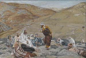 El escriba se levantó para tentar a Jesús, ilustración de La vida de nuestro Señor Jesucristo, 1886-94 de James Jacques Joseph Tissot