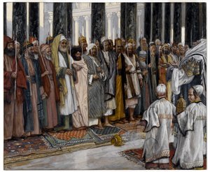 La Prueba de los Pretendientes de la Virgen Santa, ilustración para La vida de Cristo, c.1886-94 de James Jacques Joseph Tissot