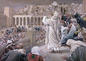 La Voz del Cielo, ilustración para La Vida de Cristo, c.1886-96 de James Jacques Joseph Tissot