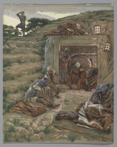 La guardia sobre la tumba, ilustración de La vida de nuestro Señor Jesucristo, 1886-94 de James Jacques Joseph Tissot