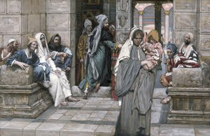 La Moneda de la Viuda, ilustración de La Vida de Cristo, c.1884-96 de James Jacques Joseph Tissot
