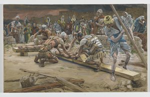 El clavo para los pies, ilustración de La vida de nuestro Señor Jesucristo, 1886-94 de James Jacques Joseph Tissot