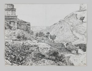 Tumba de Absalón, Valle de Josafat, ilustración de La Vida de Nuestro Señor Jesucristo