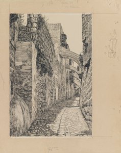 Vía Dolorosa, Jerusalén, ilustración de La Vida de Nuestro Señor Jesucristo de James Jacques Joseph Tissot