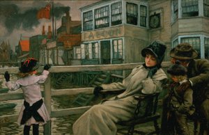 Esperando el ferry de James Jacques Joseph Tissot