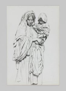 Mujer y niño de Jericó, ilustración de La Vida de Nuestro Señor Jesucristo