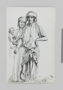 Mujeres de Geba, Samaria, ilustración de La Vida de Nuestro Señor Jesucristo
