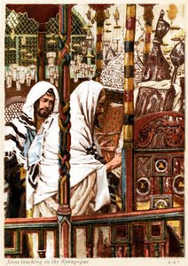 Jesús enseñando en la sinagoga - San Mateo - Biblia