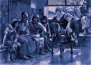 Job y su familia de James Jacques Joseph after Tissot