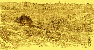 Ciudad Vieja de Jerusalén vista desde el Monte de los Olivos de James Jacques Joseph after Tissot