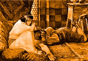 Sansón revela su secreto a Dalila de James Jacques Joseph after Tissot