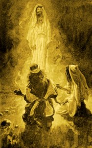 Saúl y la bruja de Endor por Tissot - Biblia de James Jacques Joseph after Tissot