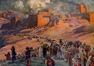 La huida de los prisioneros por Tissot - Biblia