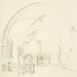 Interior de la Sala Capitular de la Catedral de Bristol de James Johnson