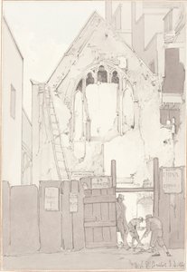 El descubrimiento de una ventana este de la Iglesia de Todos los Santos, detrás de High Street, Bristol de James Johnson
