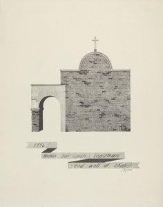Misión San Juan Capistrano - Fin de la Pared de la Capilla