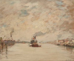 Sol poniente, río Clyde de James Kay