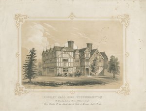 Bushbury - Moseley Old Hall: litografía de James Kellaway Colling