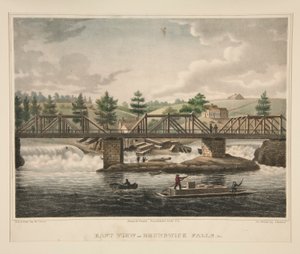 Vista este de Brunswick Falls, Me.