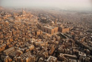 Vista aérea de El Cairo. EL CAIRO, EGIPTO.