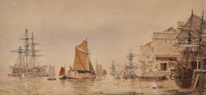 Puesta de sol en el río Medway de James Lawson Stewart