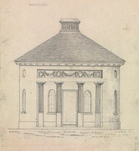 Dibujo preparatorio para el diseño 30, lámina 31 de A Collection of Designs for Rural Retreats de James Malton