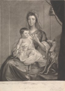 Lady Jane Cathcart (de soltera Hamilton) y su hijo de James McArdell