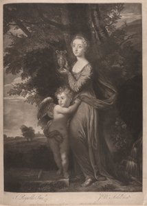 Miss Gravile (Frances Anne Greville y su hermano como "Hebe y Cupido" de James McArdell