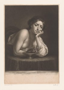 Sigismunda con el corazón de Guiscardo de James McArdell