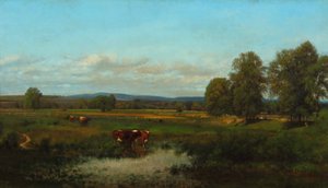 Vacas en el pasto 1870 (Óleo sobre lienzo) de James McDougal Hart