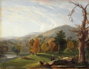 Vista entre los Helderbergs, Catskills en la distancia, 1850