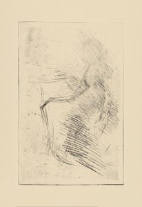 [76] Impresiones de planchas canceladas de Whistler - The Desk. de James Abbott McNeill Whistler