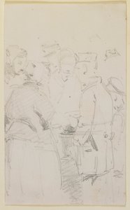 Un grupo de figuras alrededor de un brasero de James Abbott McNeill Whistler