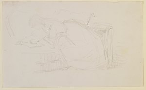 Una chica reclinada en un sofá, leyendo de James Abbott McNeill Whistler