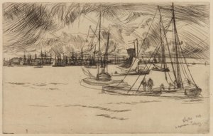 Ámsterdam, desde el Tolhuis de James Abbott McNeill Whistler