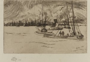 Ámsterdam, desde el Tolhuis de James Abbott McNeill Whistler