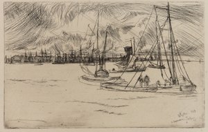 Ámsterdam, desde el Tolhuis de James Abbott McNeill Whistler