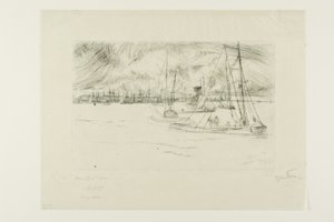 Ámsterdam, desde el Tolhuis de James Abbott McNeill Whistler
