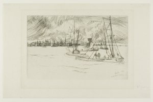 Ámsterdam, desde el Tolhuis de James Abbott McNeill Whistler