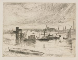 Amanecer en Battersea (Muelle Cadogan) de James Abbott McNeill Whistler